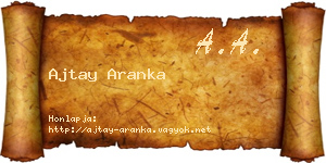 Ajtay Aranka névjegykártya